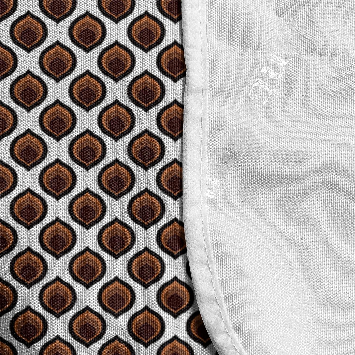 imageAmbesonne Valentines Day Microwave Oven Cover Cartoon Hearts with Arrows Love Passion and Romance Pattern Water Resistant Organizer with Pockets for Kitchen 36 x 12 Dark Coral Brown WhiteBrown Black White