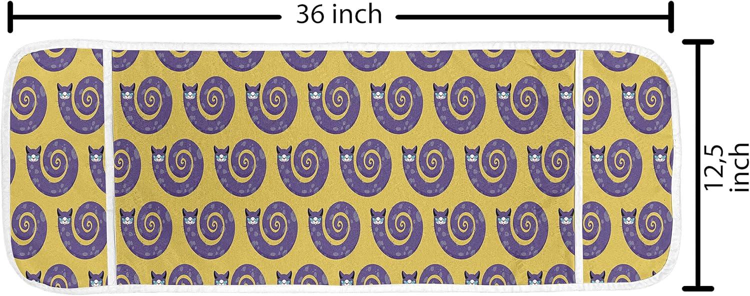 imageAmbesonne Valentines Day Microwave Oven Cover Romantic Pandas Hearts Doodle Love Theme Art Pattern Water Resistant Organizer with Pockets for Kitchen 36 x 12 Charcoal Grey Pink and WhiteEarth Yellow and Blue Violet