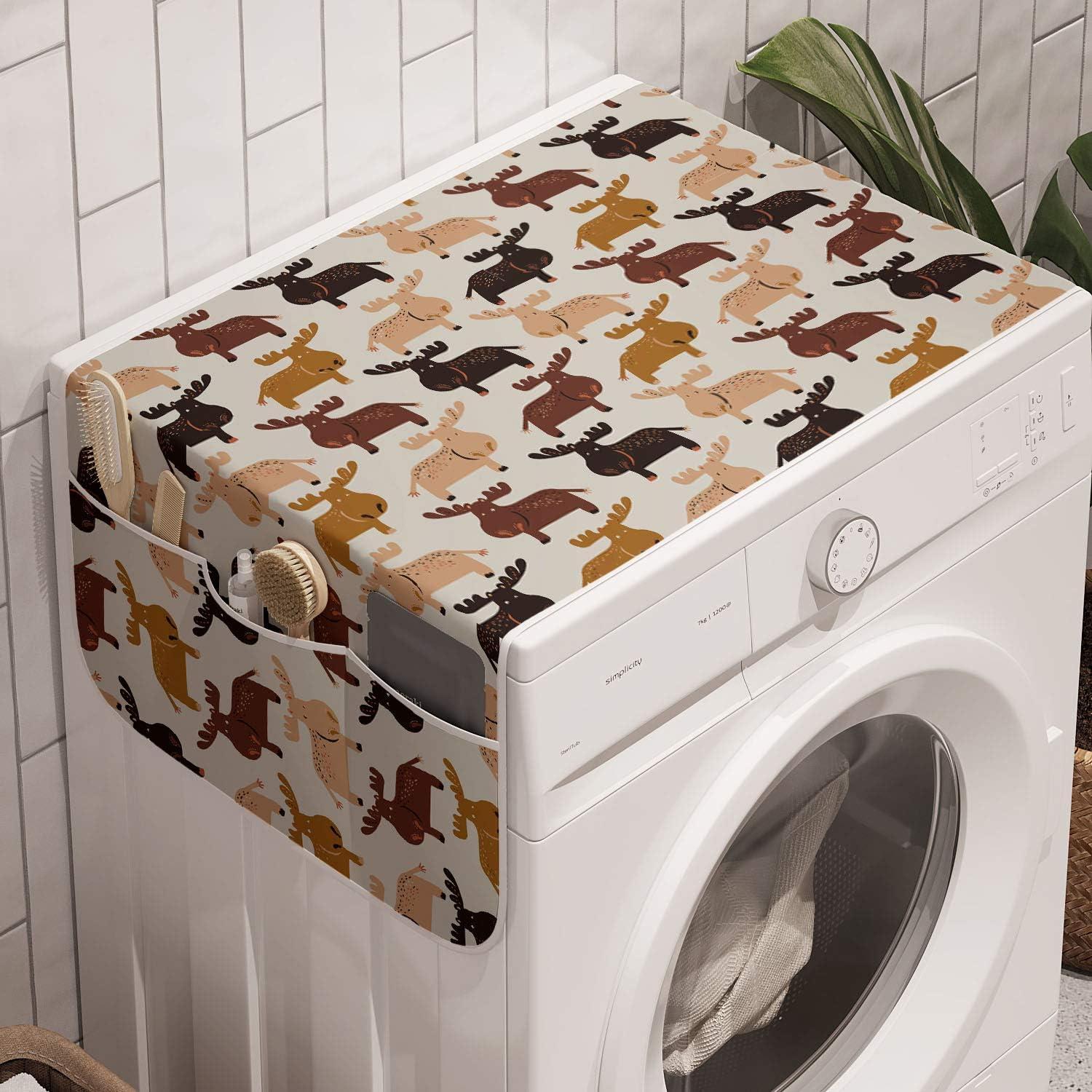 imageAmbesonne Valentines Day Microwave Oven Cover Romantic Pandas Hearts Doodle Love Theme Art Pattern Water Resistant Organizer with Pockets for Kitchen 36 x 12 Charcoal Grey Pink and WhiteRedwood Pale Coffee and Peach