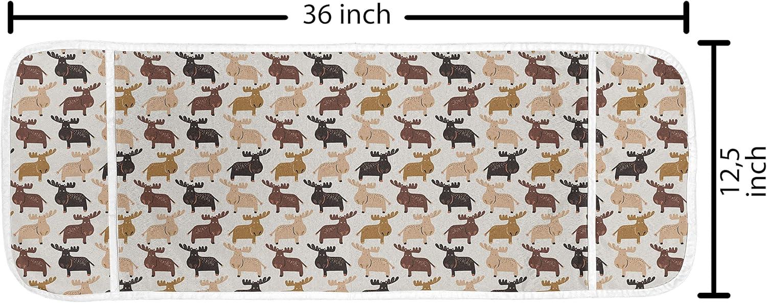 imageAmbesonne Valentines Day Microwave Oven Cover Romantic Pandas Hearts Doodle Love Theme Art Pattern Water Resistant Organizer with Pockets for Kitchen 36 x 12 Charcoal Grey Pink and WhiteRedwood Pale Coffee and Peach