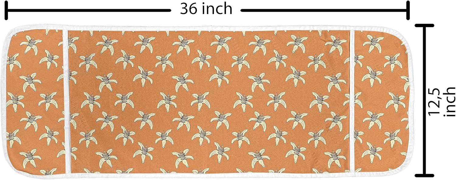 imageAmbesonne Valentines Day Microwave Oven Cover Romantic Pandas Hearts Doodle Love Theme Art Pattern Water Resistant Organizer with Pockets for Kitchen 36 x 12 Charcoal Grey Pink and WhiteDark Orange and Cream