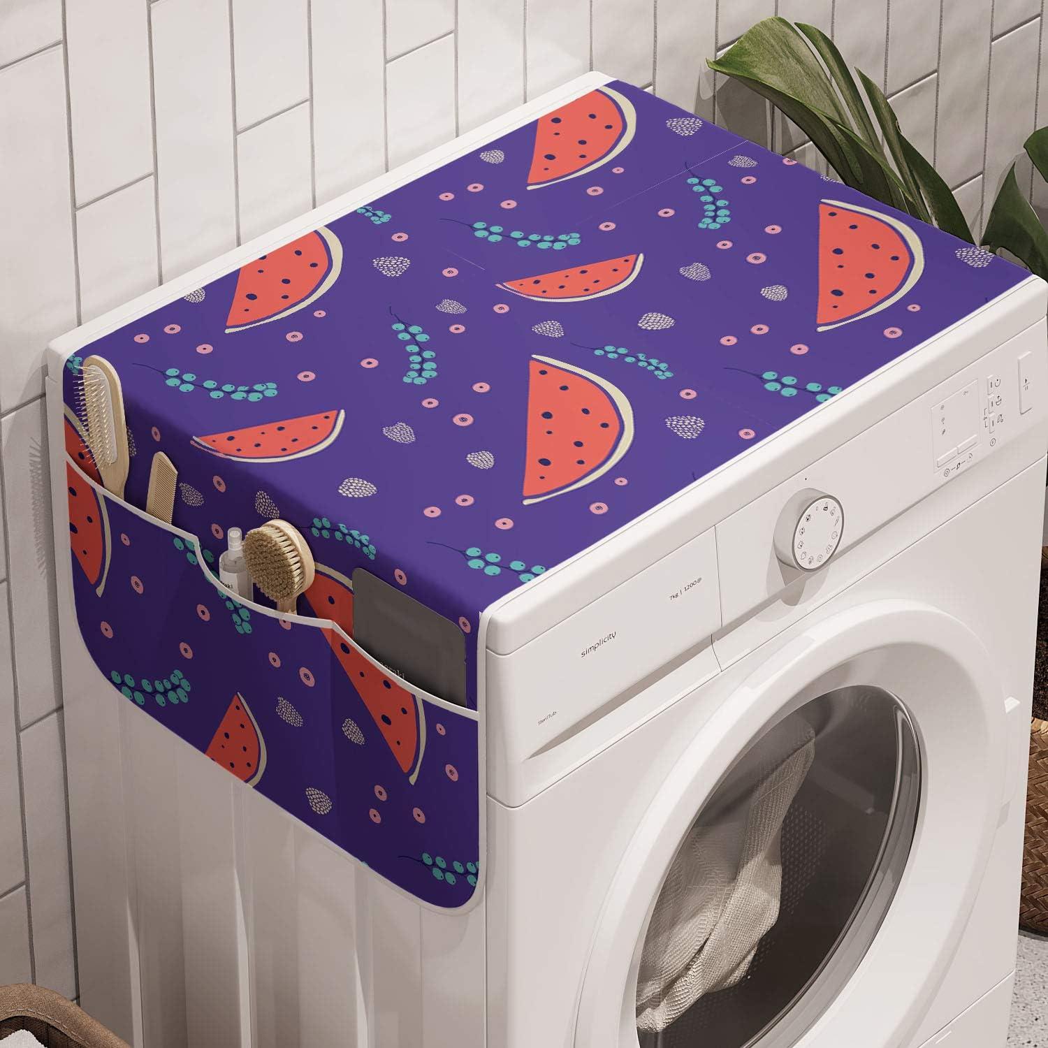 imageAmbesonne Valentines Day Microwave Oven Cover Romantic Pandas Hearts Doodle Love Theme Art Pattern Water Resistant Organizer with Pockets for Kitchen 36 x 12 Charcoal Grey Pink and WhiteDark Violet and Coral
