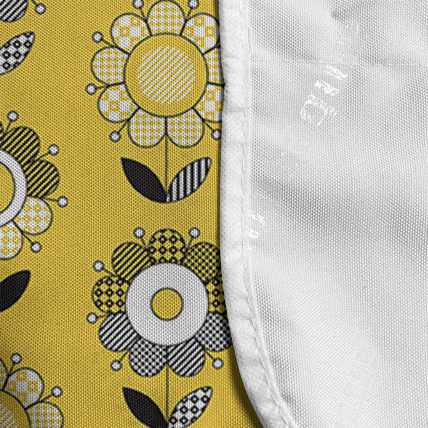 imageAmbesonne Valentines Day Microwave Oven Cover Romantic Pandas Hearts Doodle Love Theme Art Pattern Water Resistant Organizer with Pockets for Kitchen 36 x 12 Charcoal Grey Pink and WhiteMustard Grey and White