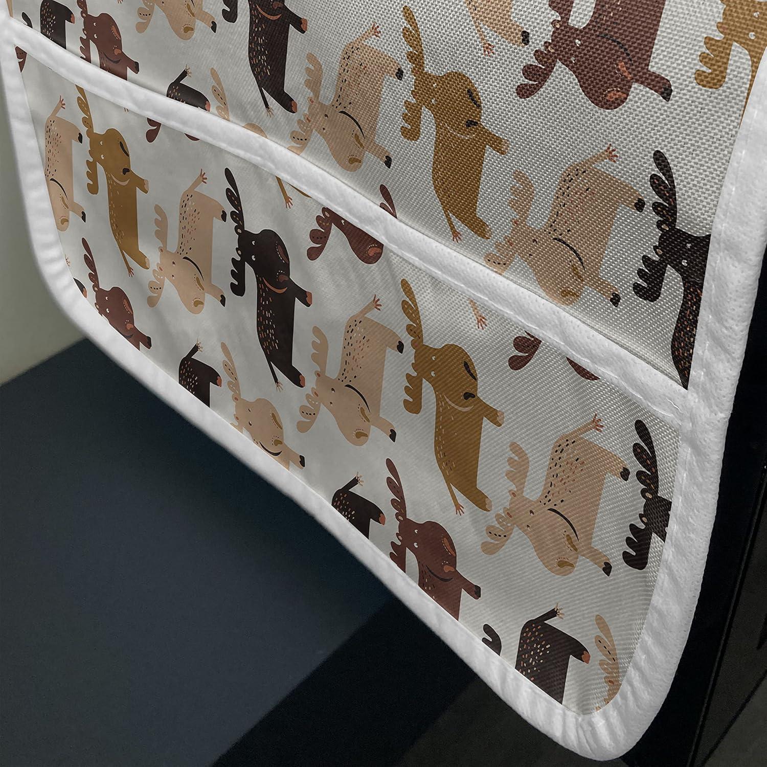 imageAmbesonne Valentines Day Microwave Oven Cover Romantic Pandas Hearts Doodle Love Theme Art Pattern Water Resistant Organizer with Pockets for Kitchen 36 x 12 Charcoal Grey Pink and WhiteRedwood Pale Coffee and Peach