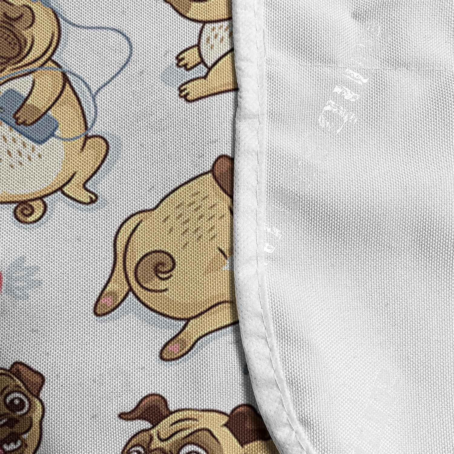 imageAmbesonne Valentines Day Microwave Oven Cover Romantic Pandas Hearts Doodle Love Theme Art Pattern Water Resistant Organizer with Pockets for Kitchen 36 x 12 Charcoal Grey Pink and WhitePastel Brown Blue Grey