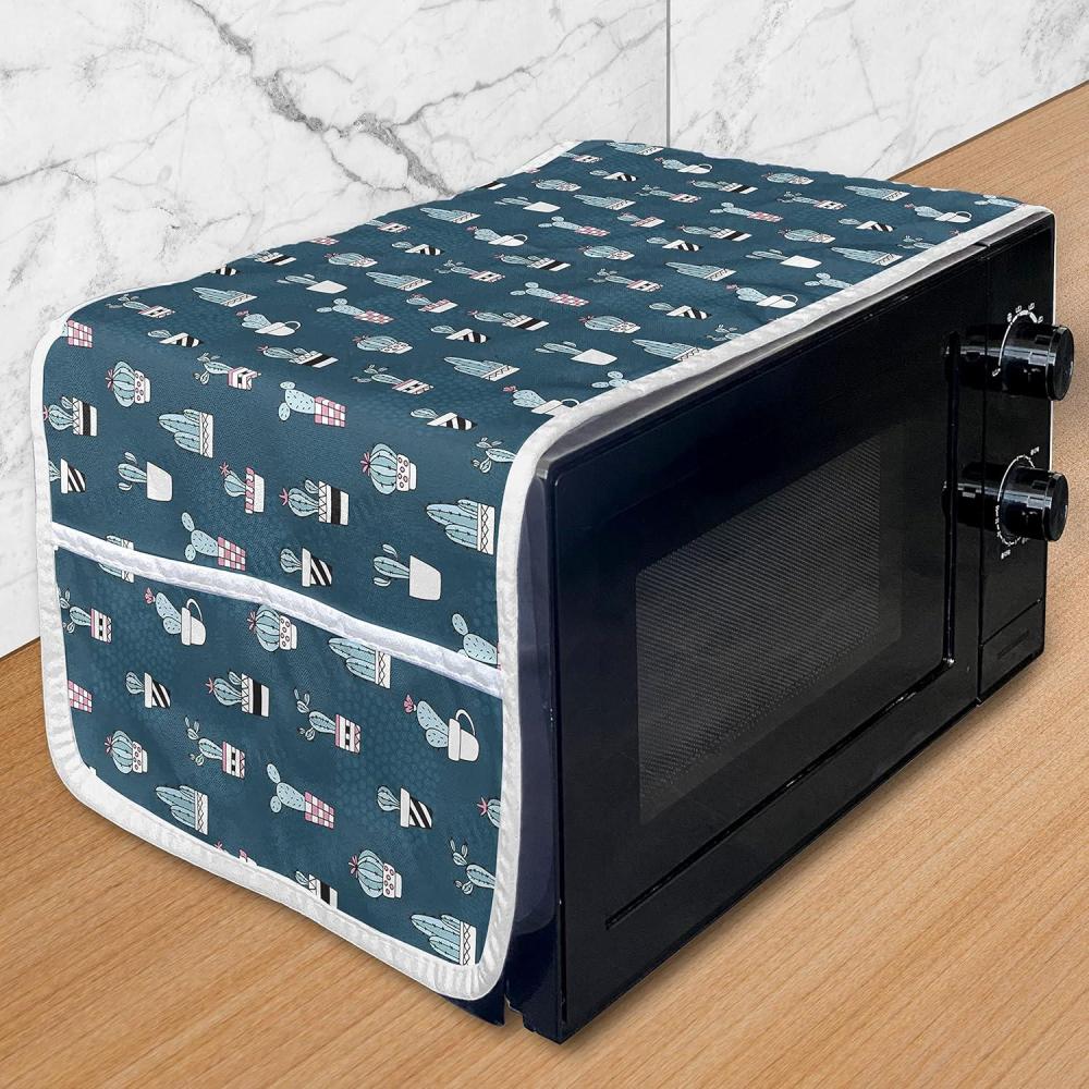 imageAmbesonne Love Microwave Oven Cover Various Ornamental Hearts in Pastel Colors Valentines Day Themed Design Water Resistant Organizer with Pockets for Kitchen 36 x 12 Blush MulticolorPetrol Blue Multicolor