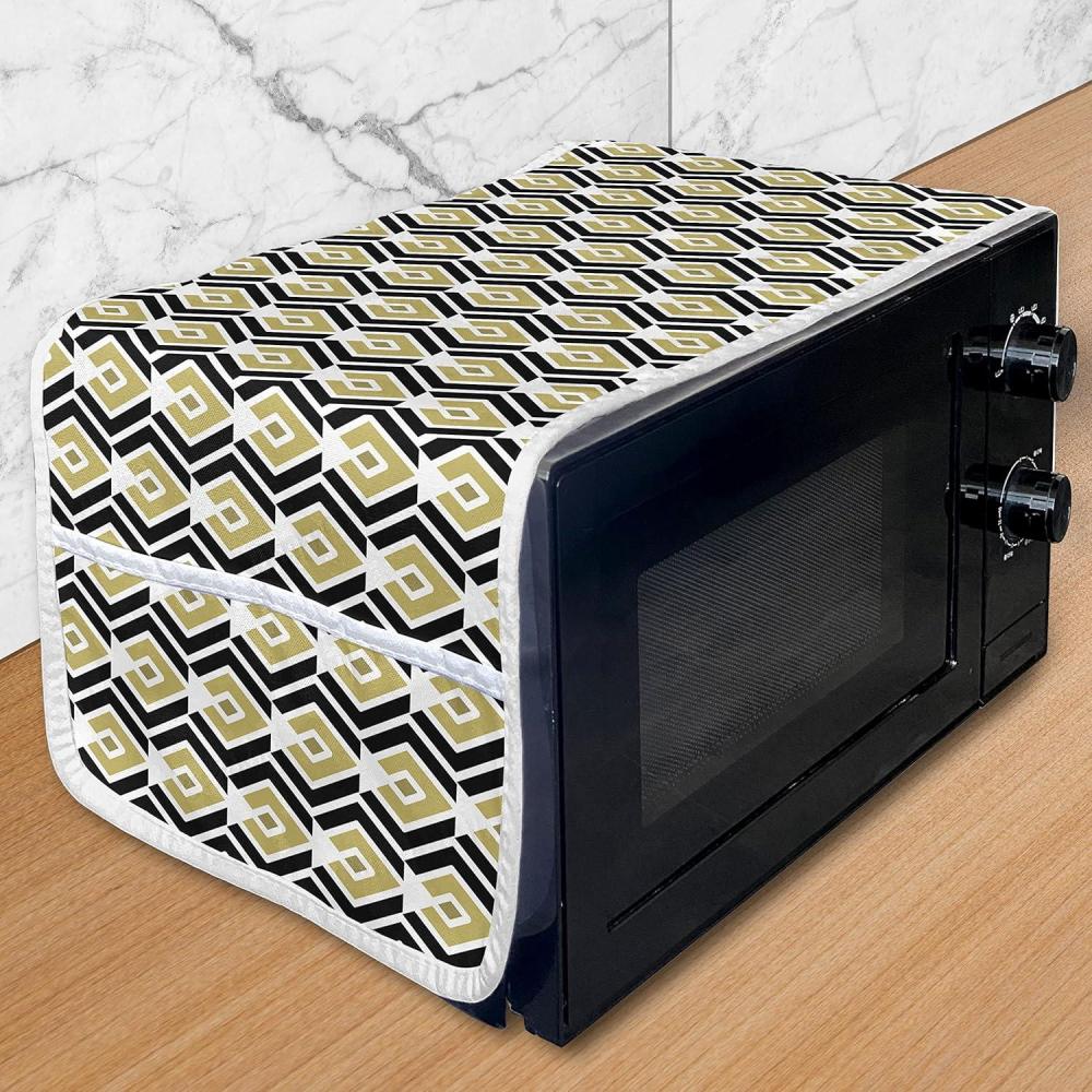 imageAmbesonne Love Microwave Oven Cover Various Ornamental Hearts in Pastel Colors Valentines Day Themed Design Water Resistant Organizer with Pockets for Kitchen 36 x 12 Blush MulticolorBlue Grey Multicolor