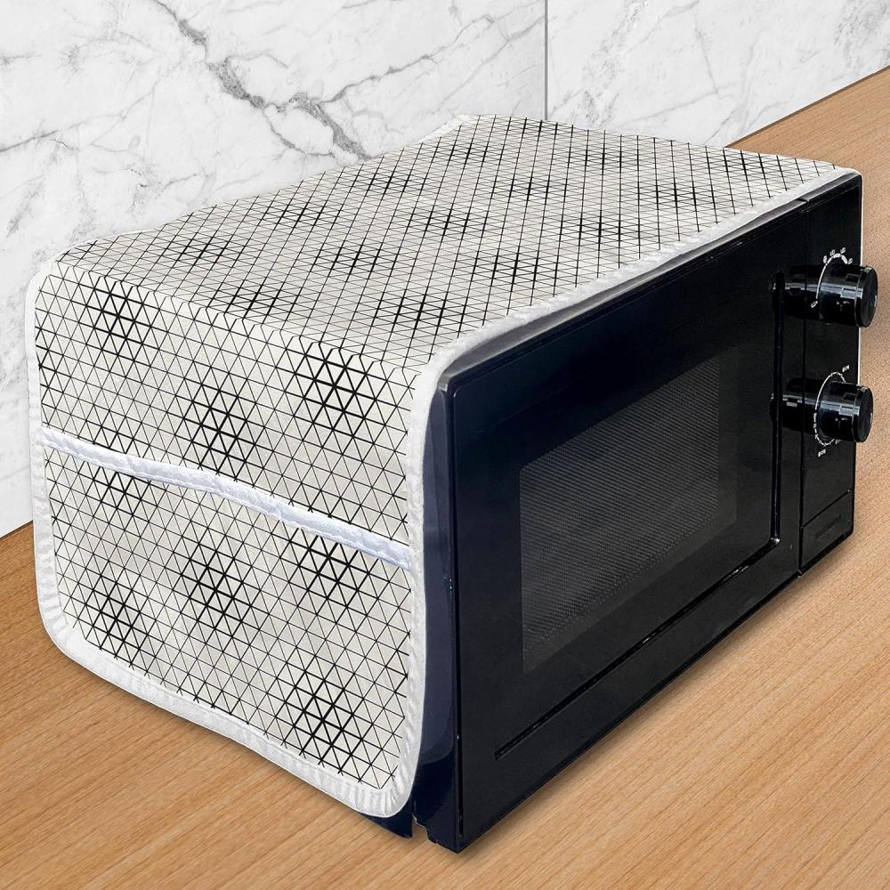 imageAmbesonne Valentines Day Microwave Oven Cover Cartoon Hearts with Arrows Love Passion and Romance Pattern Water Resistant Organizer with Pockets for Kitchen 36 x 12 Dark Coral Brown WhiteBlack and Cream