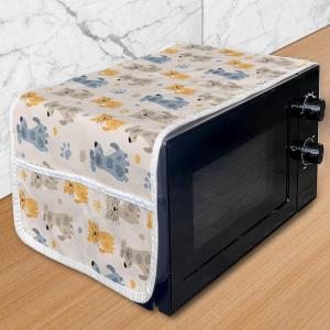Ambesonne Love Microwave Oven Cover, Various Ornamental Hearts in Pastel Colors Valentine’s Day Themed Design, Water Resistant Organizer with Pockets for Kitchen, 36″ x 12″, Blush Multicolor(Pale Eggshell Multicolor)