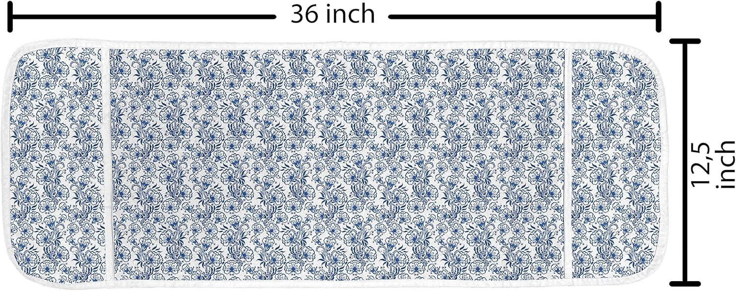 imageAmbesonne Eiffel Microwave Oven Cover Valentines Day Inspired Pattern with France Paris Oh La La Texts Heart Shapes Water Resistant Organizer with Pockets for Kitchen 36 x 12 Pink White BlackCobalt Blue White