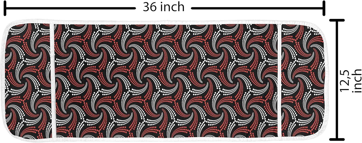 imageAmbesonne Eiffel Microwave Oven Cover Valentines Day Inspired Pattern with France Paris Oh La La Texts Heart Shapes Water Resistant Organizer with Pockets for Kitchen 36 x 12 Pink White BlackScarlet Black White