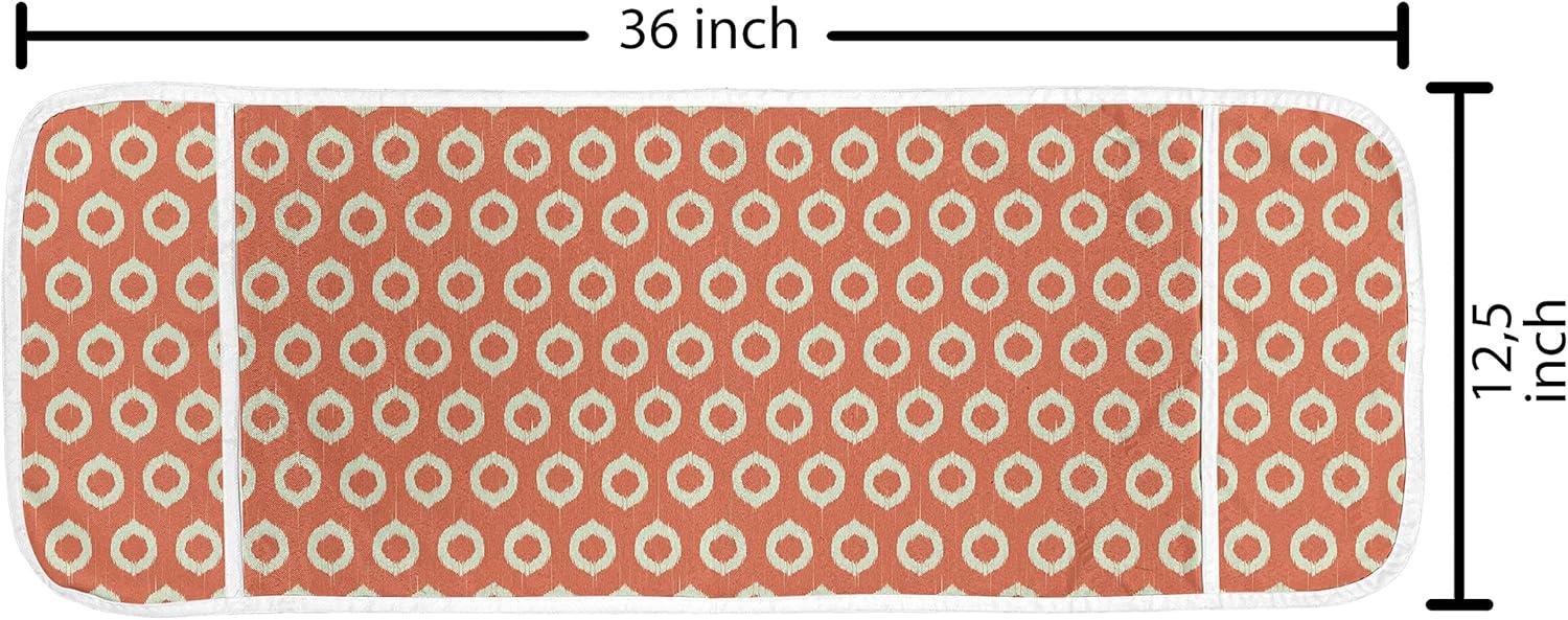 imageAmbesonne Eiffel Microwave Oven Cover Valentines Day Inspired Pattern with France Paris Oh La La Texts Heart Shapes Water Resistant Organizer with Pockets for Kitchen 36 x 12 Pink White BlackOrange Pale Yellow