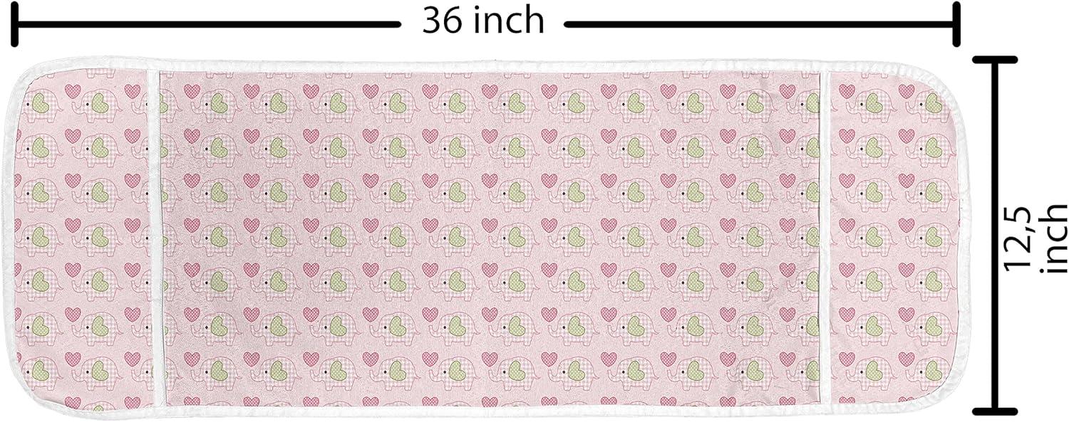 imageAmbesonne Eiffel Microwave Oven Cover Valentines Day Inspired Pattern with France Paris Oh La La Texts Heart Shapes Water Resistant Organizer with Pockets for Kitchen 36 x 12 Pink White BlackPink Olive Green