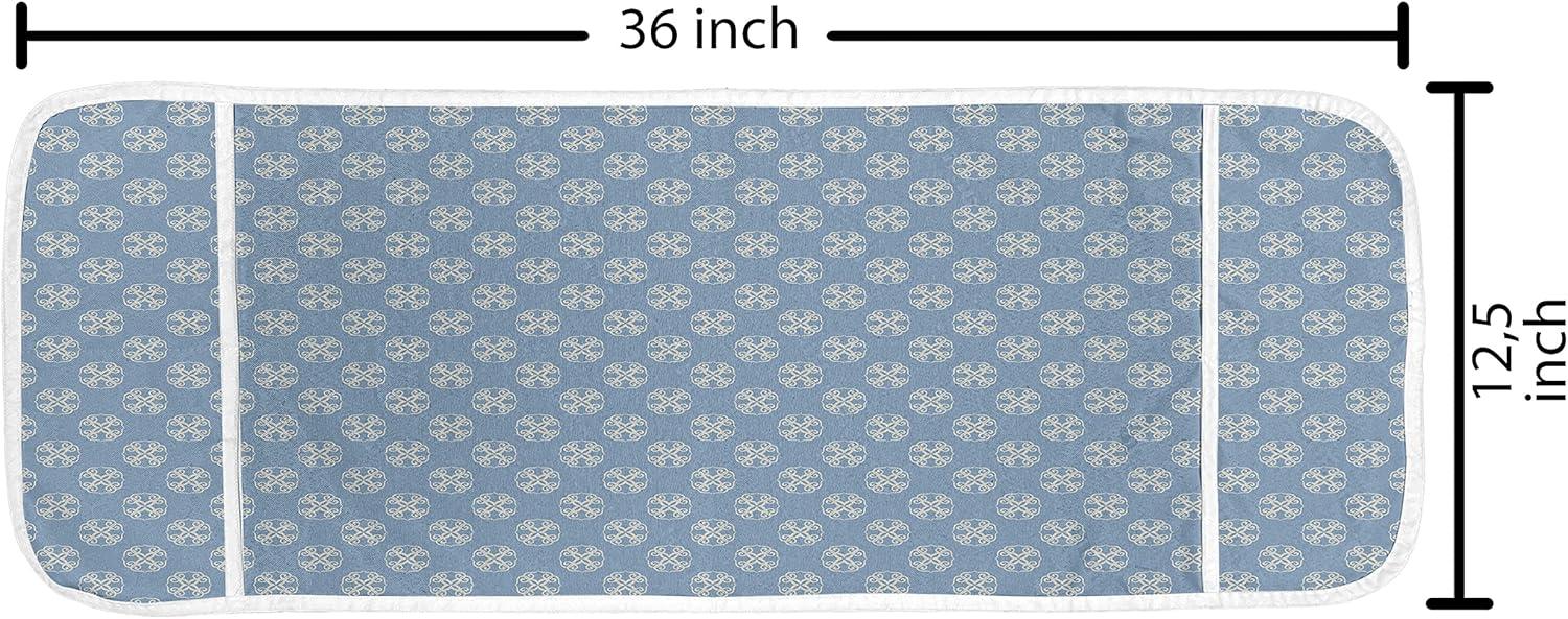 imageAmbesonne Eiffel Microwave Oven Cover Valentines Day Inspired Pattern with France Paris Oh La La Texts Heart Shapes Water Resistant Organizer with Pockets for Kitchen 36 x 12 Pink White BlackSlate Blue Tan