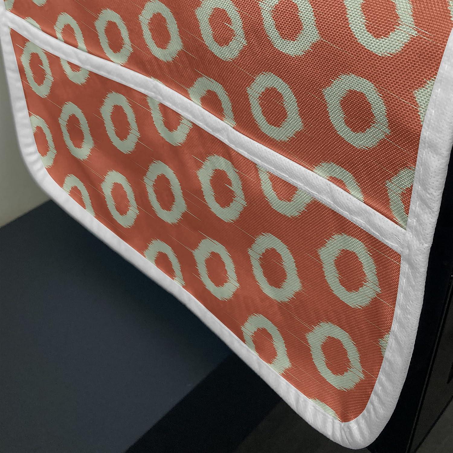 imageAmbesonne Eiffel Microwave Oven Cover Valentines Day Inspired Pattern with France Paris Oh La La Texts Heart Shapes Water Resistant Organizer with Pockets for Kitchen 36 x 12 Pink White BlackOrange Pale Yellow