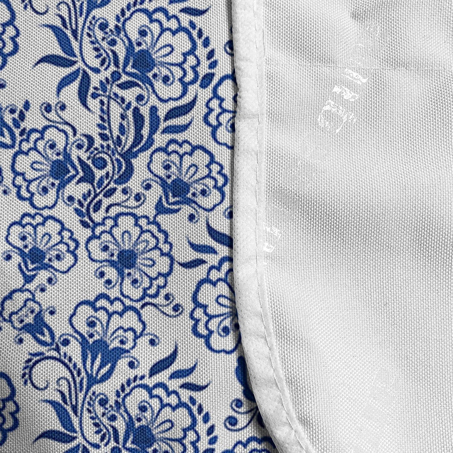 imageAmbesonne Eiffel Microwave Oven Cover Valentines Day Inspired Pattern with France Paris Oh La La Texts Heart Shapes Water Resistant Organizer with Pockets for Kitchen 36 x 12 Pink White BlackCobalt Blue White