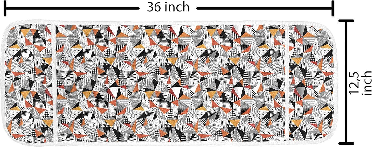 imageAmbesonne Eiffel Microwave Oven Cover Valentines Day Inspired Pattern with France Paris Oh La La Texts Heart Shapes Water Resistant Organizer with Pockets for Kitchen 36 x 12 Pink White BlackOrange Black White
