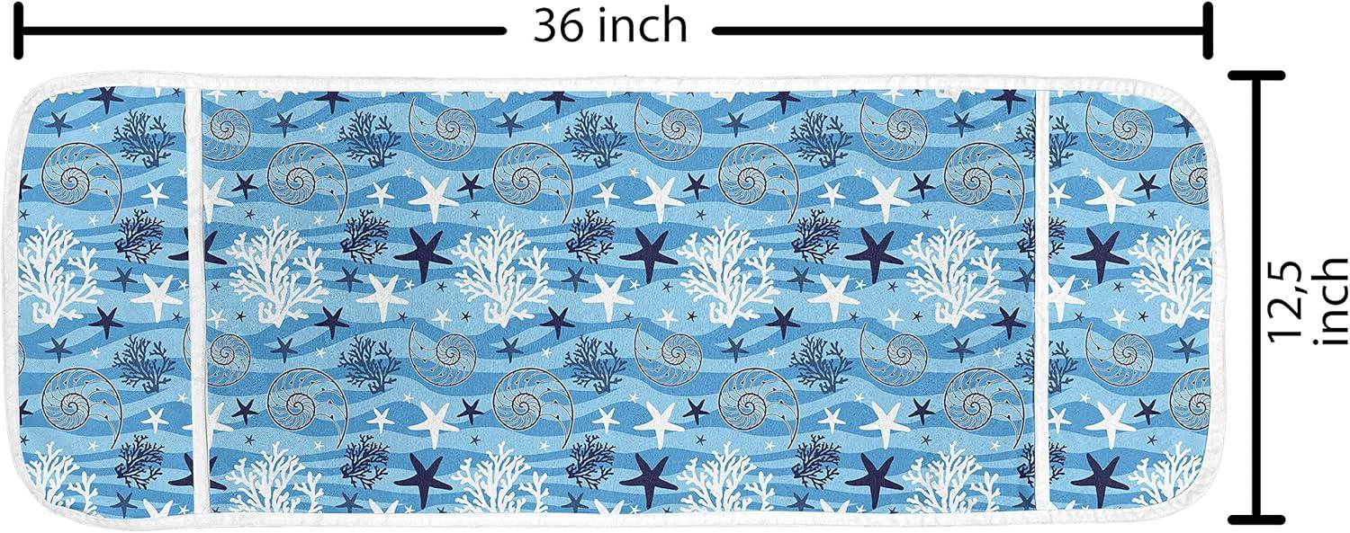 imageAmbesonne Eiffel Microwave Oven Cover Valentines Day Inspired Pattern with France Paris Oh La La Texts Heart Shapes Water Resistant Organizer with Pockets for Kitchen 36 x 12 Pink White BlackBlue Dark Blue White