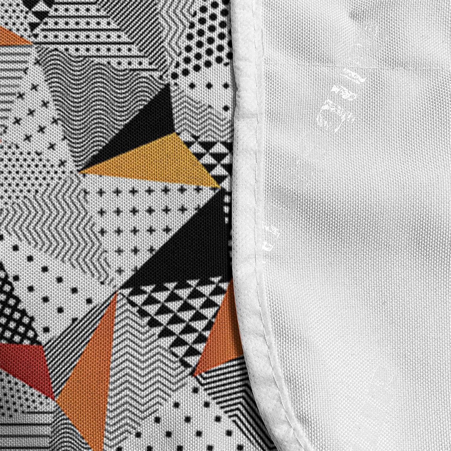 imageAmbesonne Eiffel Microwave Oven Cover Valentines Day Inspired Pattern with France Paris Oh La La Texts Heart Shapes Water Resistant Organizer with Pockets for Kitchen 36 x 12 Pink White BlackOrange Black White
