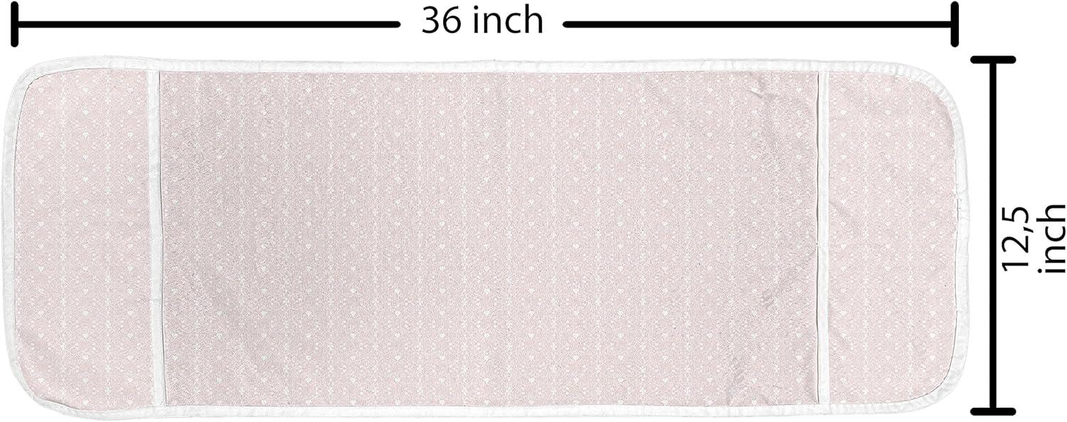 imageAmbesonne Eiffel Microwave Oven Cover Valentines Day Inspired Pattern with France Paris Oh La La Texts Heart Shapes Water Resistant Organizer with Pockets for Kitchen 36 x 12 Pink White BlackBlush White
