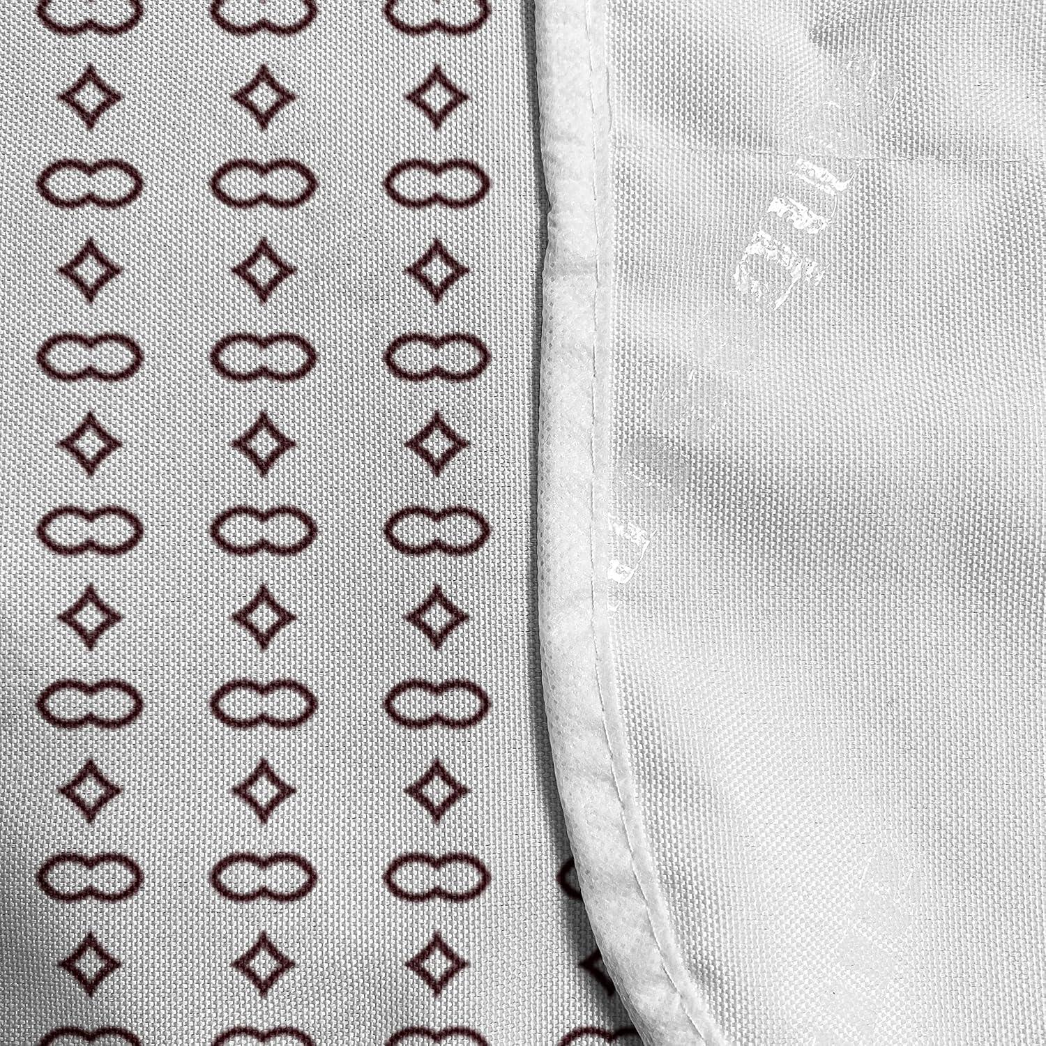 imageAmbesonne Hearts Microwave Oven Cover Valentines Day Theme Hand Drawn Repeated Romantic Modern Love Shapes Pattern Water Resistant Organizer with Pockets for Kitchen 36 x 12 Champagne BlackDark Mauve and White