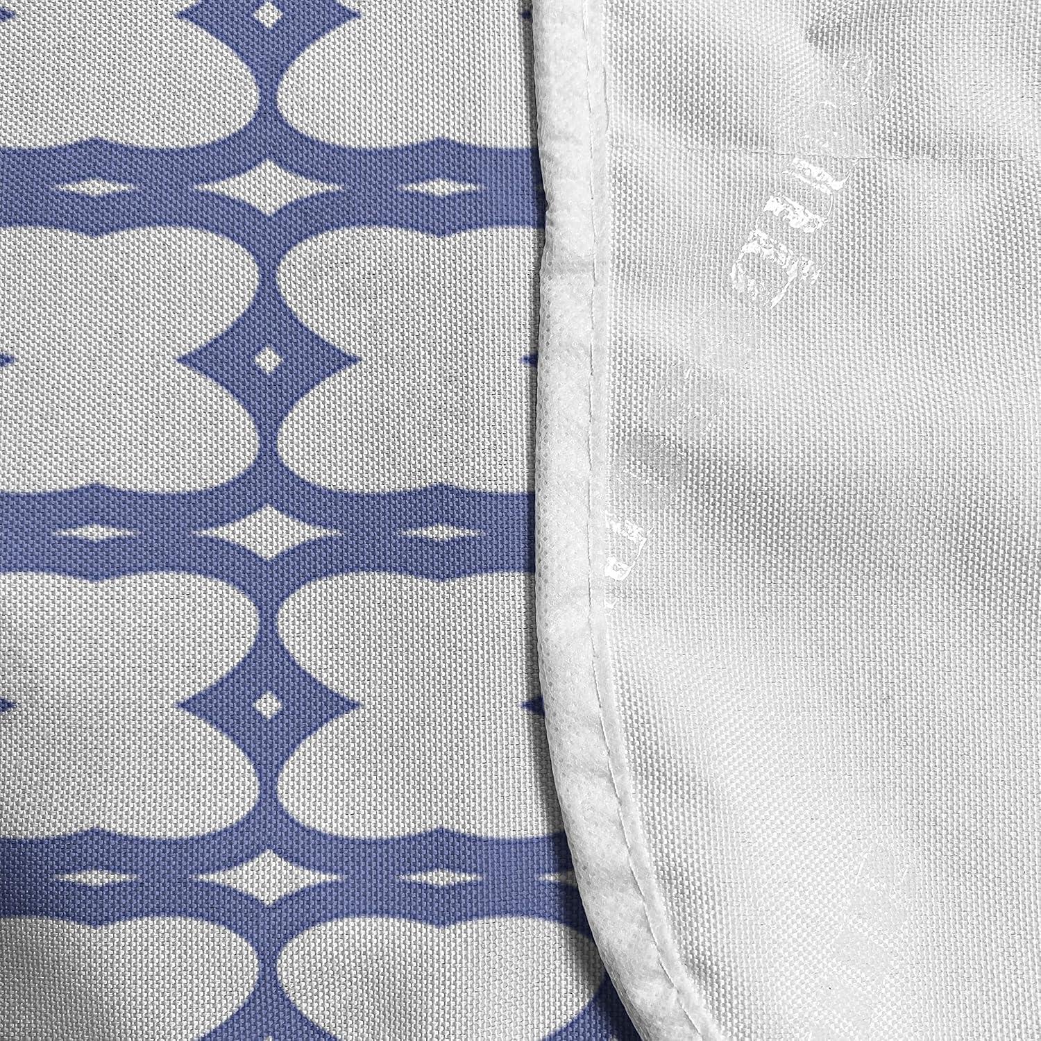 imageAmbesonne Hearts Microwave Oven Cover Valentines Day Theme Hand Drawn Repeated Romantic Modern Love Shapes Pattern Water Resistant Organizer with Pockets for Kitchen 36 x 12 Champagne BlackDark Ceil Blue and White