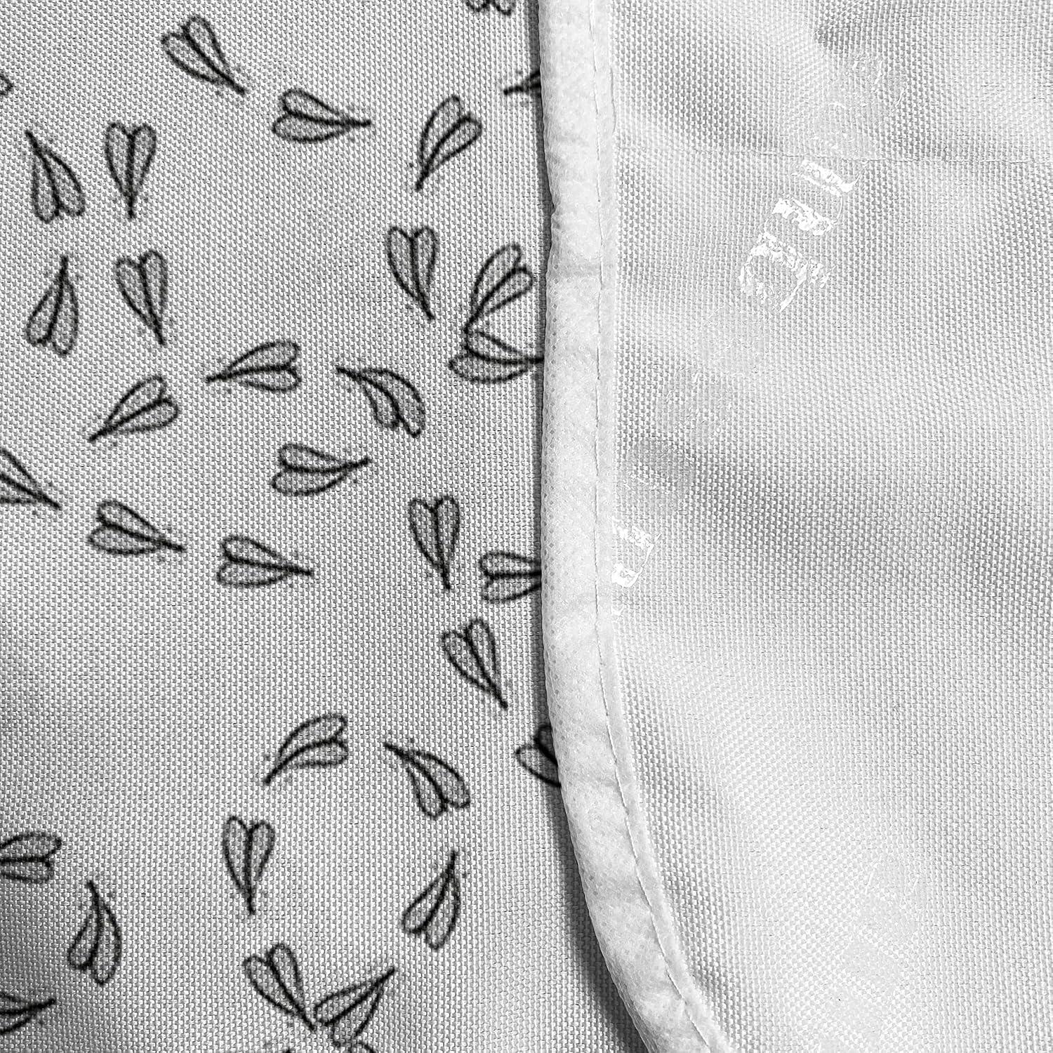 imageAmbesonne Hearts Microwave Oven Cover Valentines Day Theme Hand Drawn Repeated Romantic Modern Love Shapes Pattern Water Resistant Organizer with Pockets for Kitchen 36 x 12 Champagne BlackWhite Pale Taupe