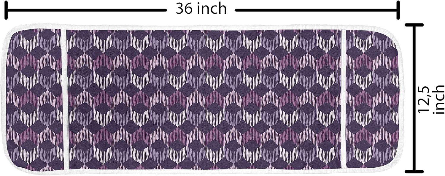 imageAmbesonne Valentines Day Microwave Oven Cover Love Themed Simple Pattern with Hearts Water Resistant Organizer with Pockets for Kitchen 36 x 12 Pink FuchsiaPurple Fuchsia