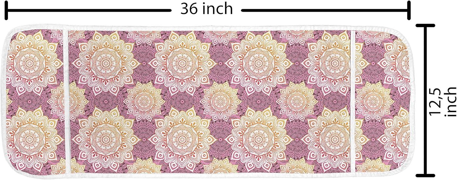 imageAmbesonne Valentines Day Microwave Oven Cover Love Themed Simple Pattern with Hearts Water Resistant Organizer with Pockets for Kitchen 36 x 12 Pink FuchsiaPink and Multicolor