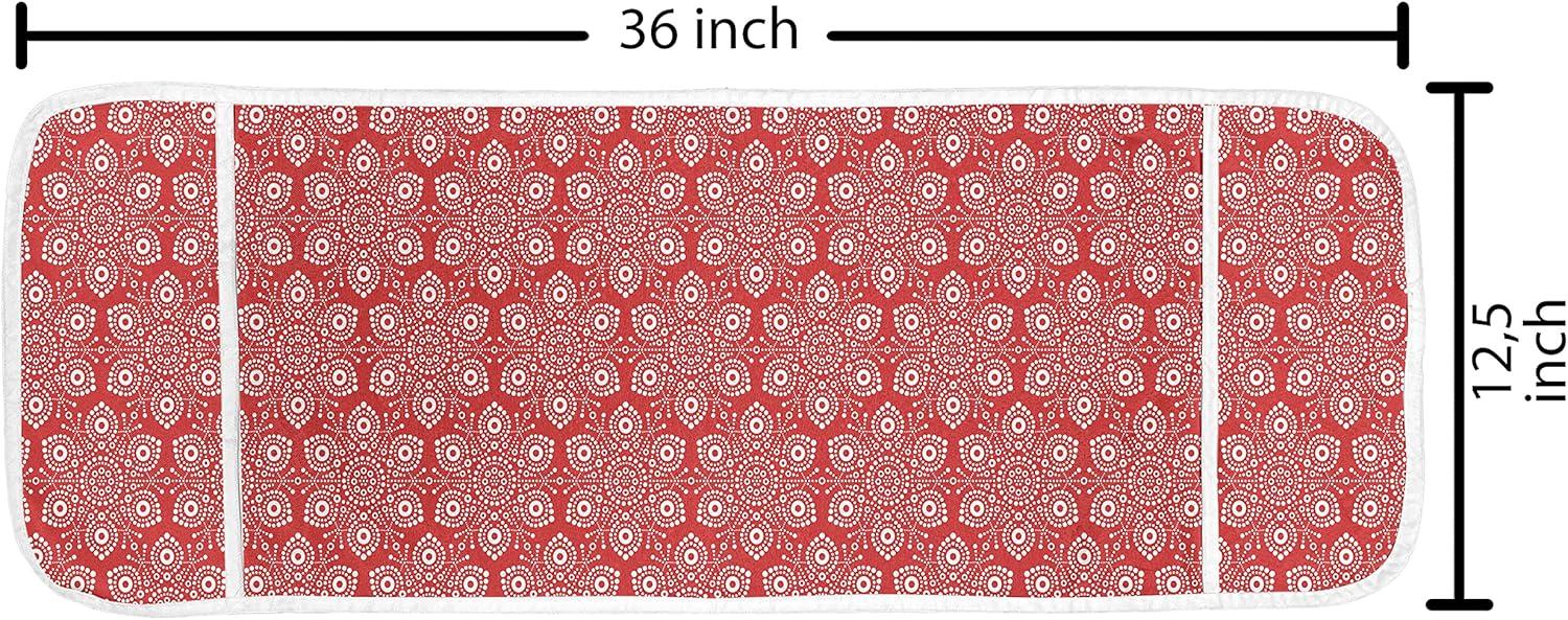 imageAmbesonne Valentines Day Microwave Oven Cover Love Themed Simple Pattern with Hearts Water Resistant Organizer with Pockets for Kitchen 36 x 12 Pink FuchsiaDark Pink White