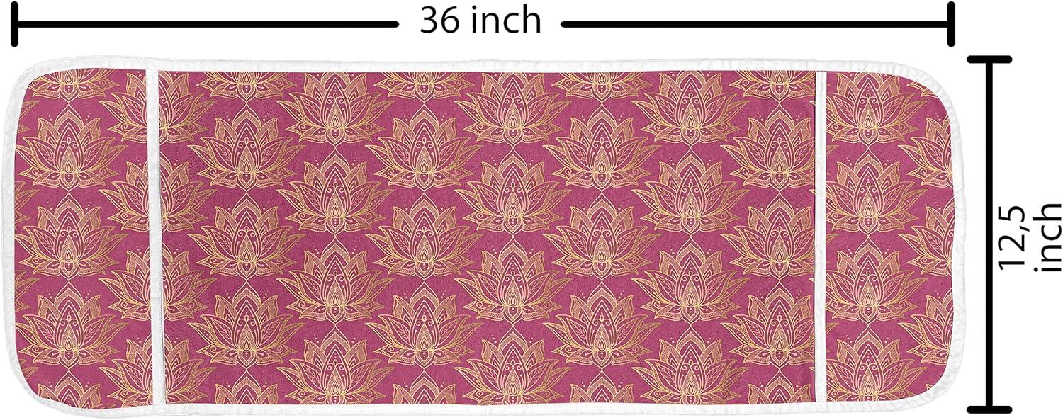 imageAmbesonne Valentines Day Microwave Oven Cover Love Themed Simple Pattern with Hearts Water Resistant Organizer with Pockets for Kitchen 36 x 12 Pink FuchsiaMagenta Sand Brown