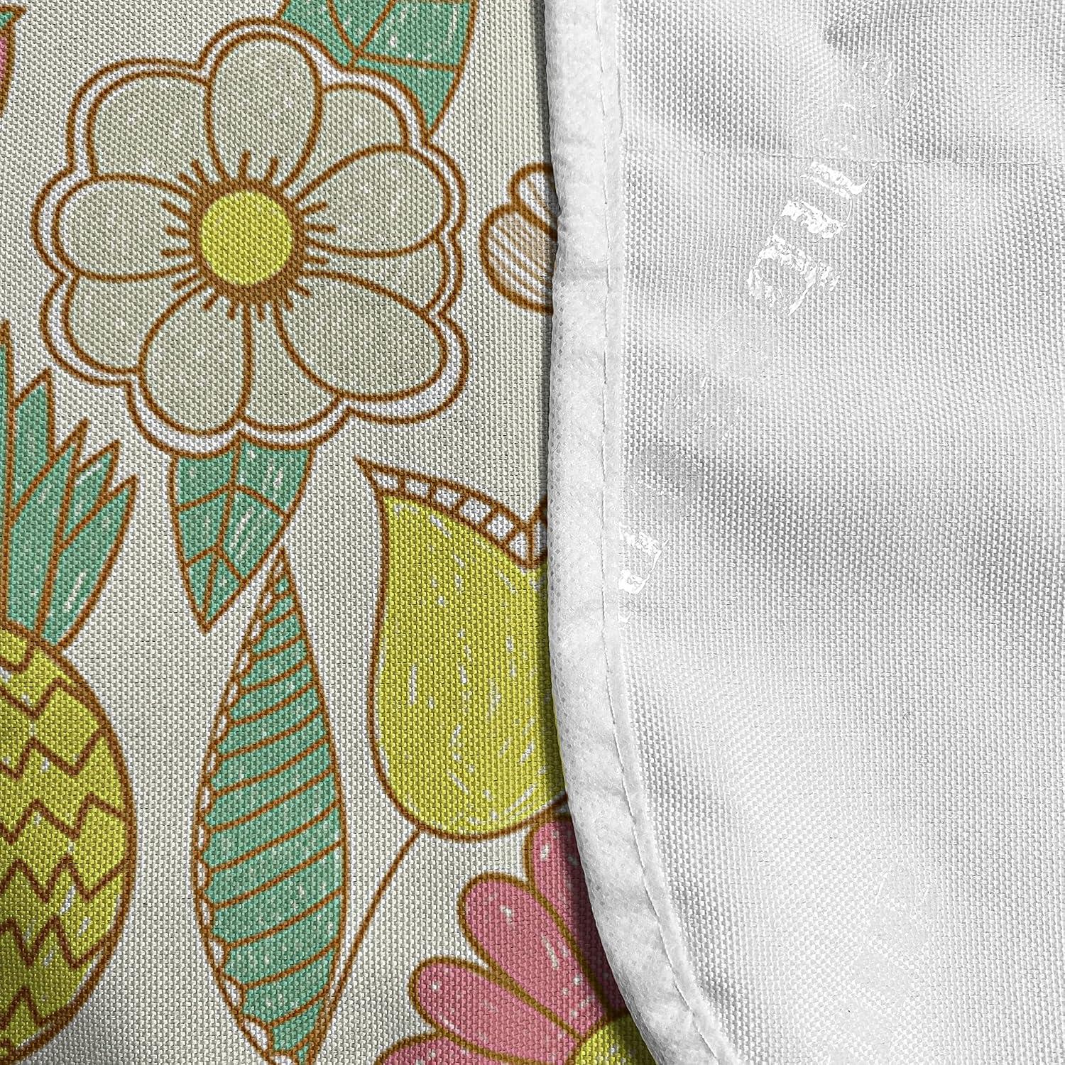 imageAmbesonne Valentines Day Microwave Oven Cover Love Themed Simple Pattern with Hearts Water Resistant Organizer with Pockets for Kitchen 36 x 12 Pink FuchsiaEggshell Multicolor