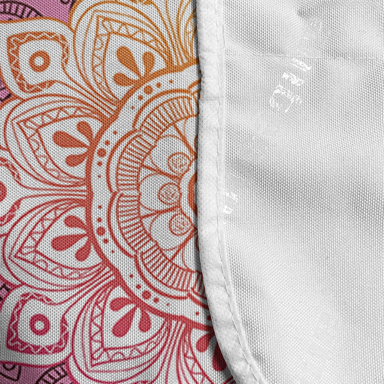 imageAmbesonne Valentines Day Microwave Oven Cover Love Themed Simple Pattern with Hearts Water Resistant Organizer with Pockets for Kitchen 36 x 12 Pink FuchsiaPink and Multicolor