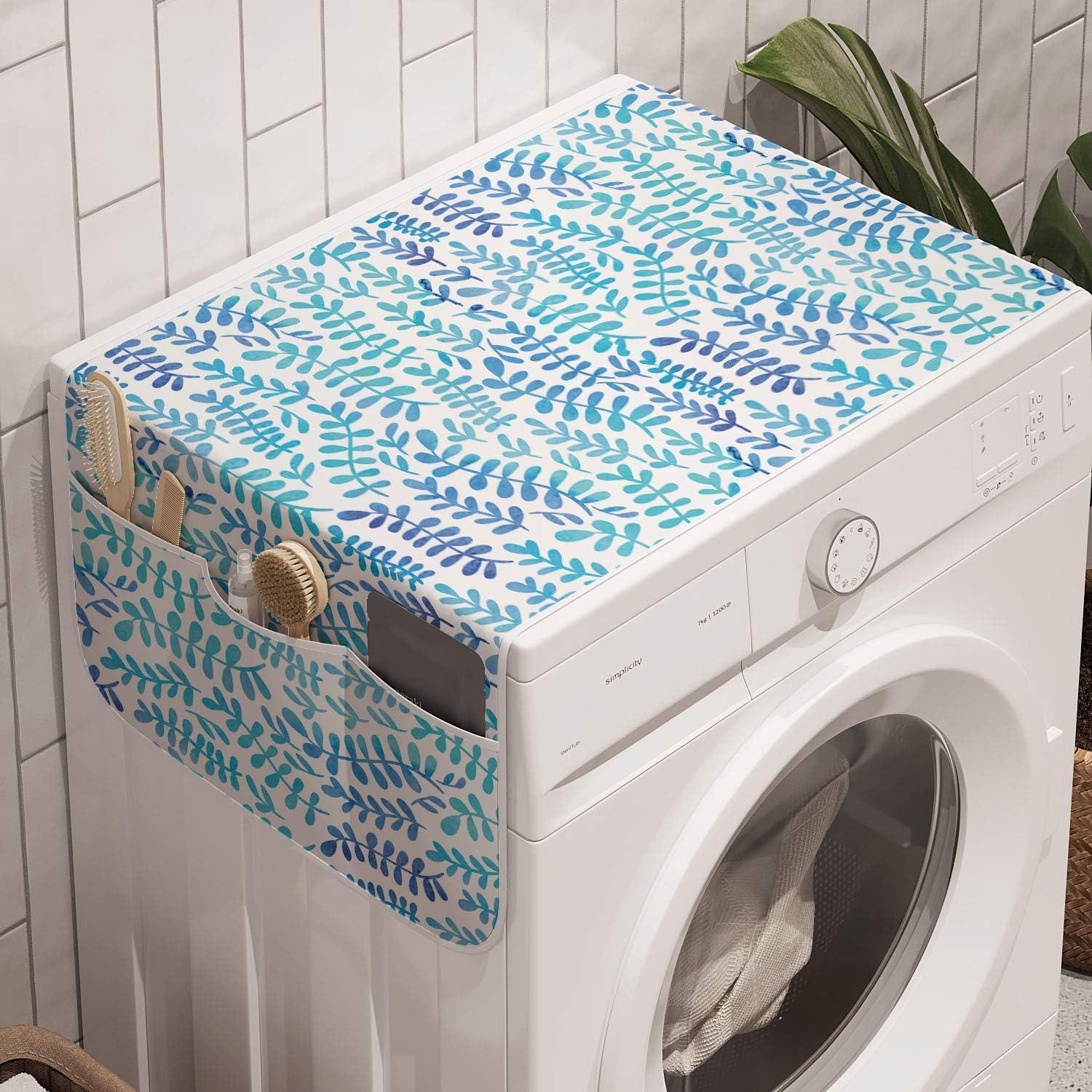 imageAmbesonne Valentines Day Microwave Oven Cover Love Themed Simple Pattern with Hearts Water Resistant Organizer with Pockets for Kitchen 36 x 12 Pink FuchsiaViolet Blue Aqua