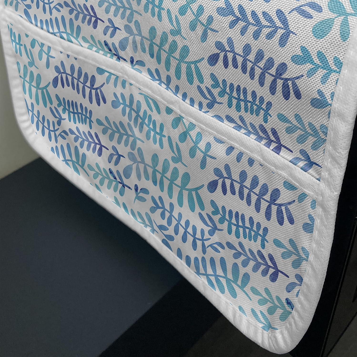 imageAmbesonne Valentines Day Microwave Oven Cover Love Themed Simple Pattern with Hearts Water Resistant Organizer with Pockets for Kitchen 36 x 12 Pink FuchsiaViolet Blue Aqua