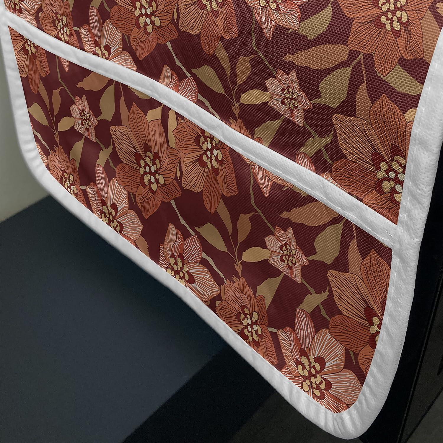 imageAmbesonne Valentines Day Microwave Oven Cover Love Themed Simple Pattern with Hearts Water Resistant Organizer with Pockets for Kitchen 36 x 12 Pink FuchsiaBurgundy Burnt Sienna