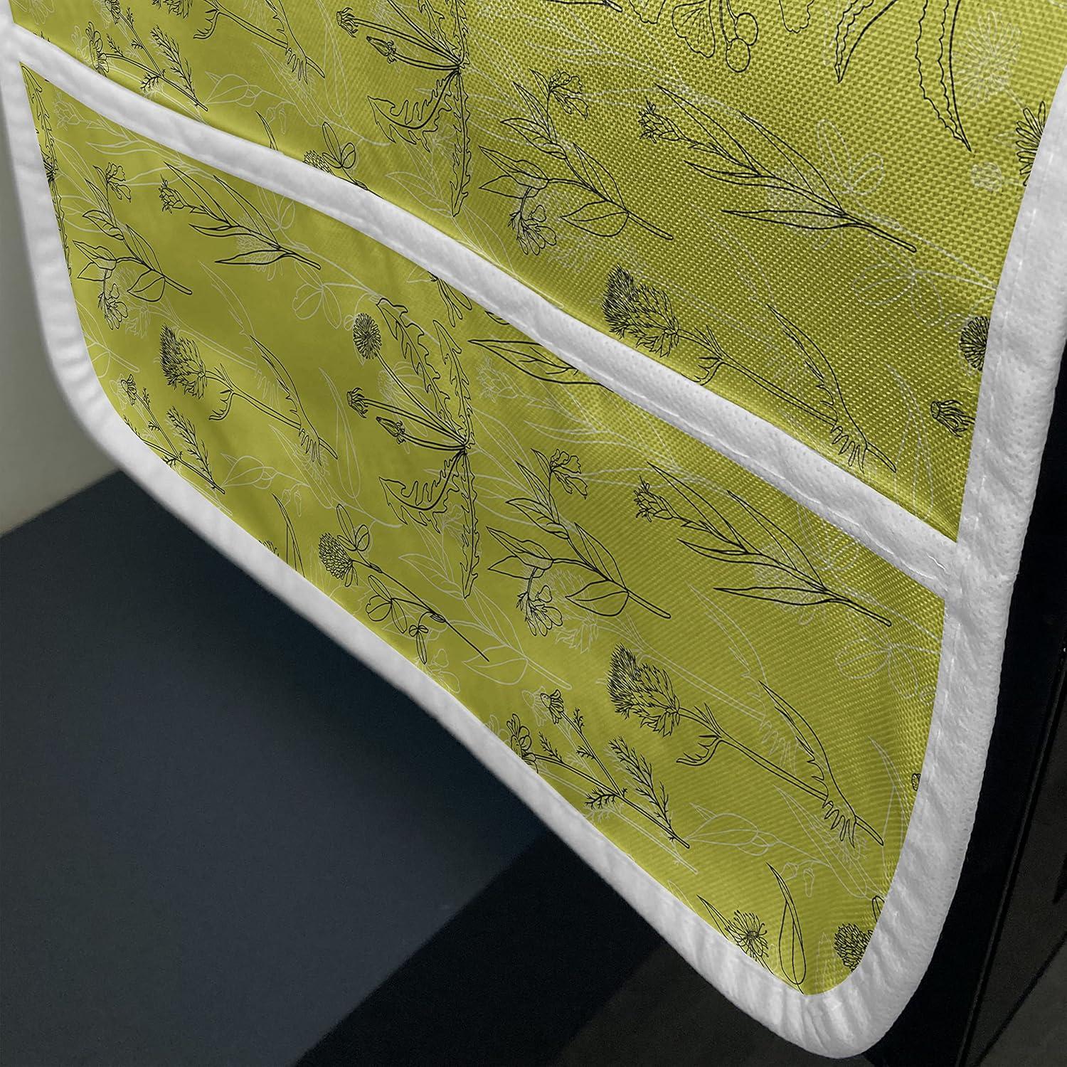 imageAmbesonne Valentines Day Microwave Oven Cover Love Themed Simple Pattern with Hearts Water Resistant Organizer with Pockets for Kitchen 36 x 12 Pink FuchsiaYellow Green Grey