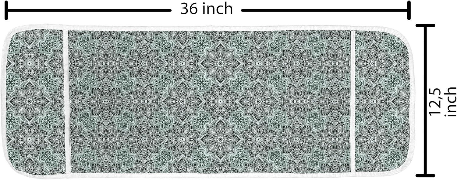imageAmbesonne Valentines Day Microwave Oven Cover Love Themed Simple Pattern with Hearts Water Resistant Organizer with Pockets for Kitchen 36 x 12 Pink FuchsiaForest Green Seafoam