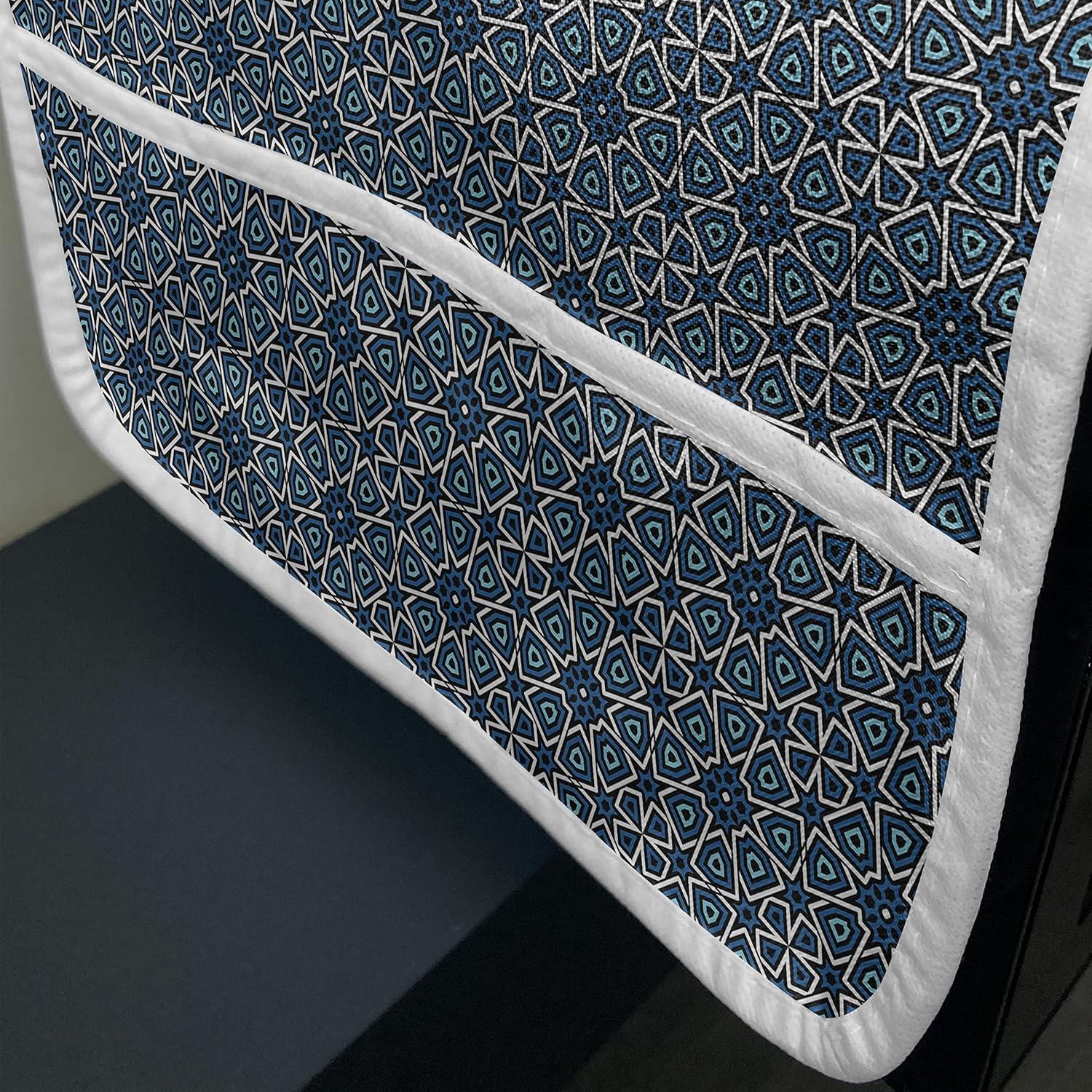 imageAmbesonne Valentines Day Microwave Oven Cover Love Themed Simple Pattern with Hearts Water Resistant Organizer with Pockets for Kitchen 36 x 12 Pink FuchsiaTurquoise Dark Blue