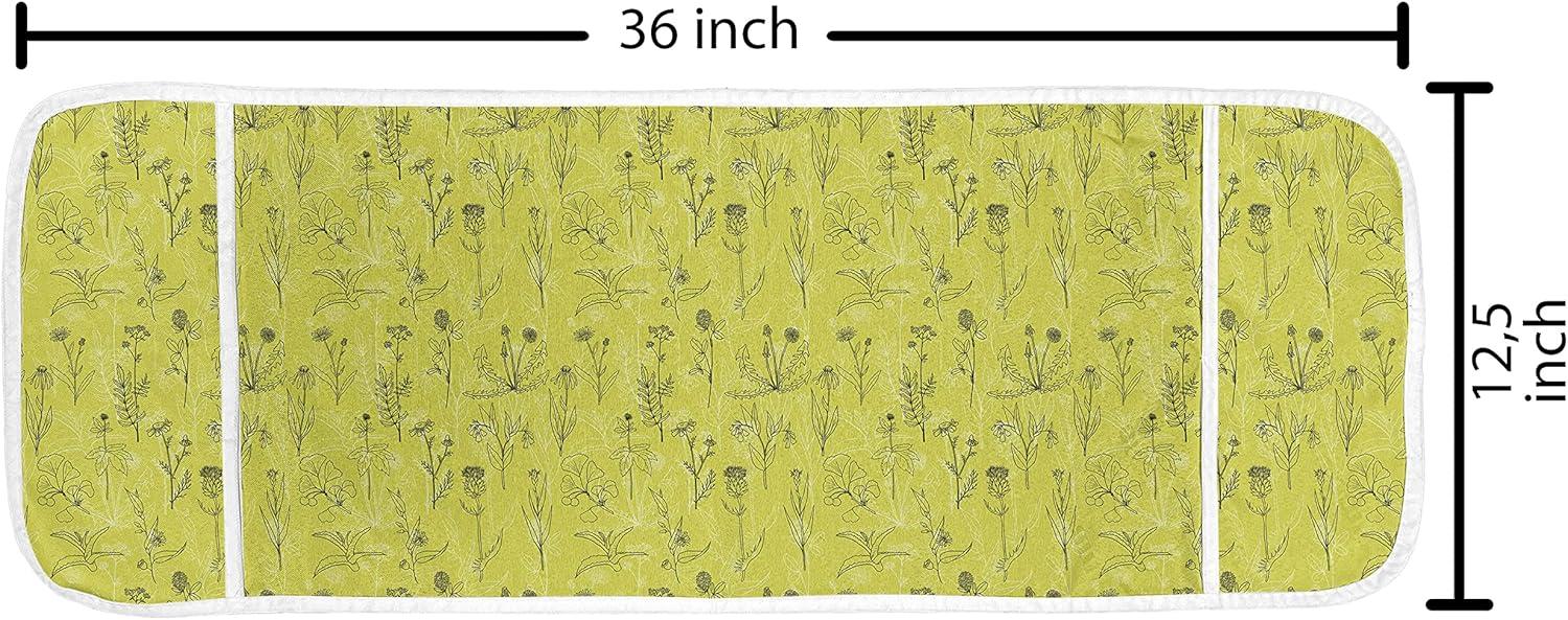 imageAmbesonne Valentines Day Microwave Oven Cover Love Themed Simple Pattern with Hearts Water Resistant Organizer with Pockets for Kitchen 36 x 12 Pink FuchsiaYellow Green Grey
