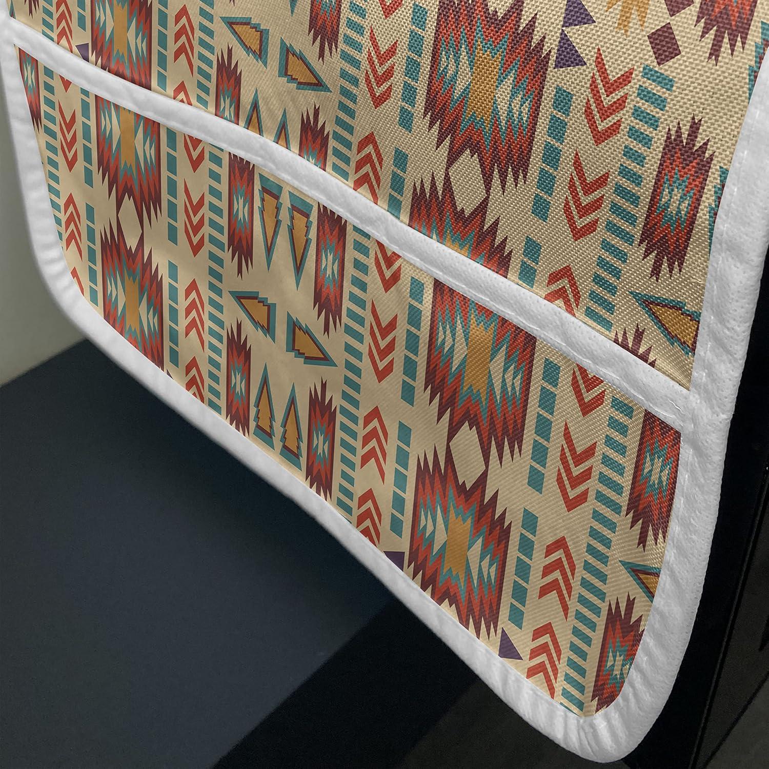 imageAmbesonne Valentines Day Microwave Oven Cover Love Themed Simple Pattern with Hearts Water Resistant Organizer with Pockets for Kitchen 36 x 12 Pink FuchsiaPale Peach Multicolor