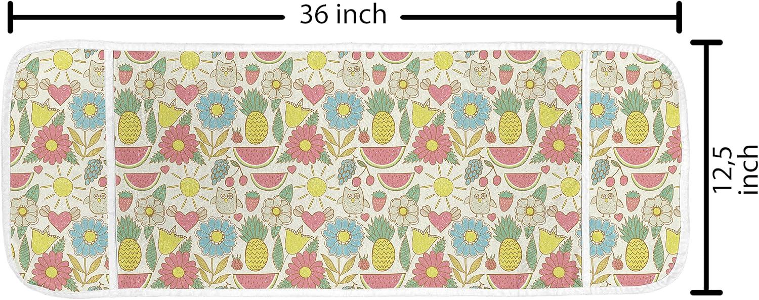 imageAmbesonne Valentines Day Microwave Oven Cover Love Themed Simple Pattern with Hearts Water Resistant Organizer with Pockets for Kitchen 36 x 12 Pink FuchsiaEggshell Multicolor