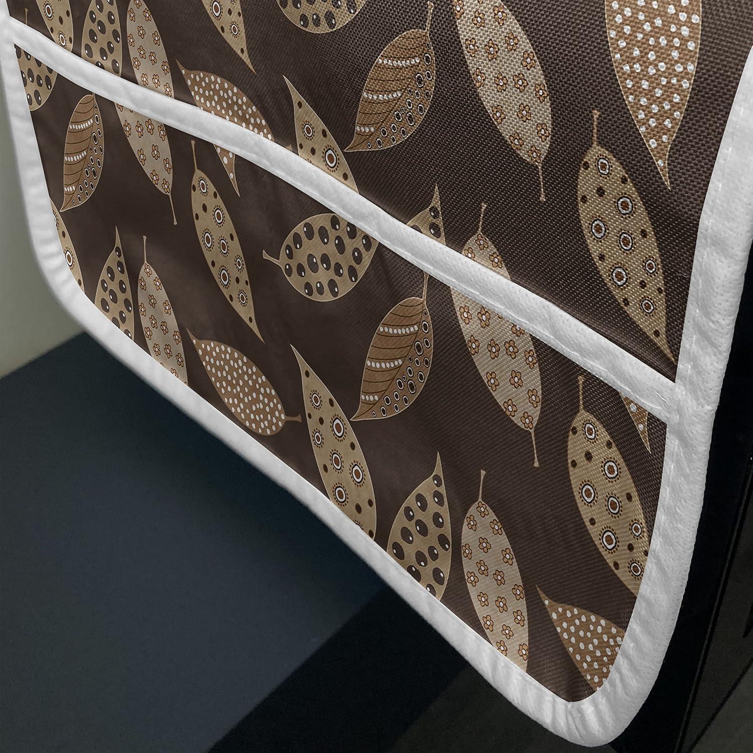 imageAmbesonne Valentines Day Microwave Oven Cover Love Themed Simple Pattern with Hearts Water Resistant Organizer with Pockets for Kitchen 36 x 12 Pink FuchsiaCocoa Champagne