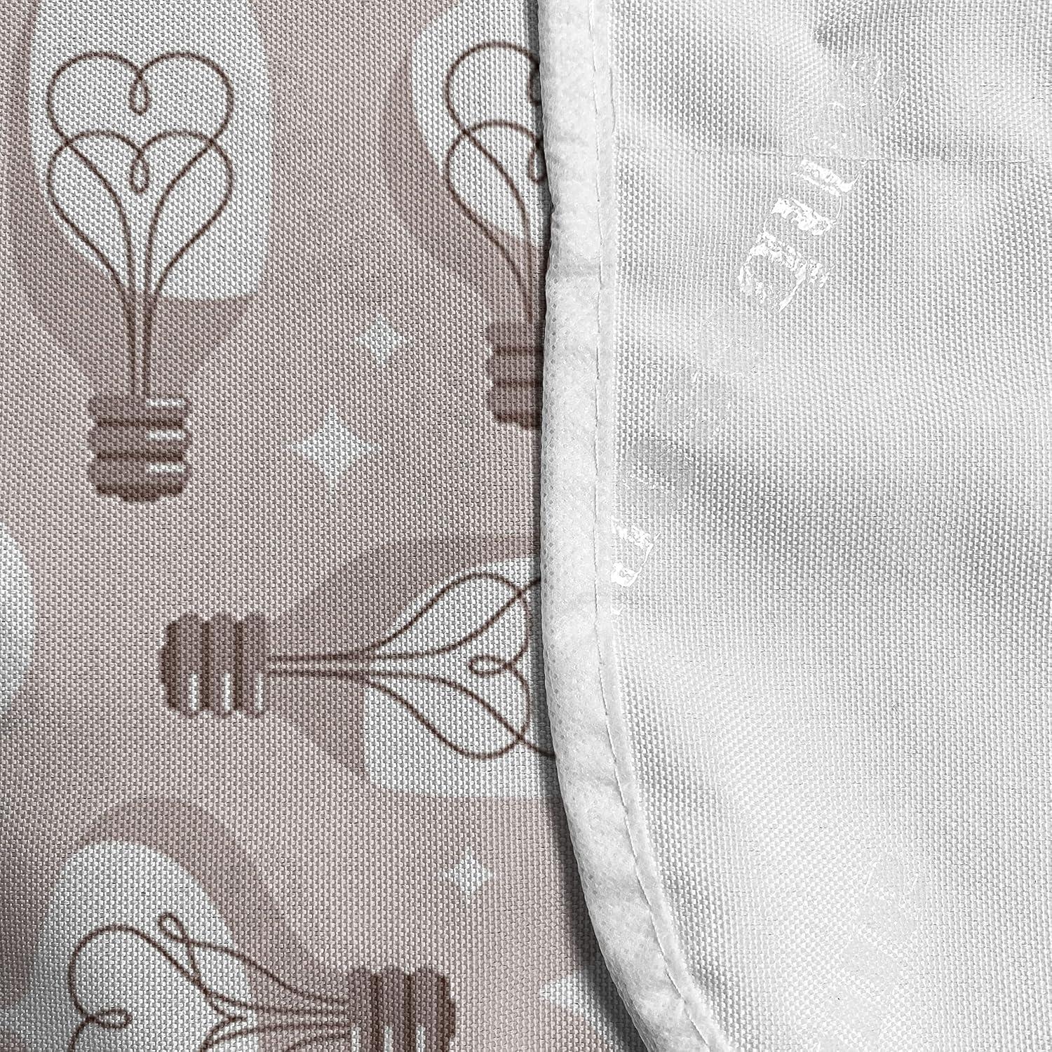 imageAmbesonne Valentines Day Microwave Oven Cover Love Themed Simple Pattern with Hearts Water Resistant Organizer with Pockets for Kitchen 36 x 12 Pink FuchsiaWarm Taupe Pale Eggshell