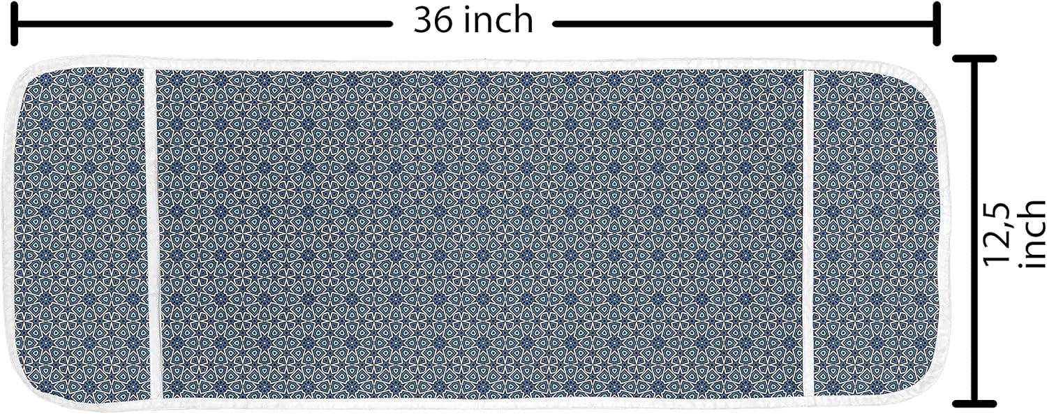imageAmbesonne Valentines Day Microwave Oven Cover Love Themed Simple Pattern with Hearts Water Resistant Organizer with Pockets for Kitchen 36 x 12 Pink FuchsiaTurquoise Dark Blue