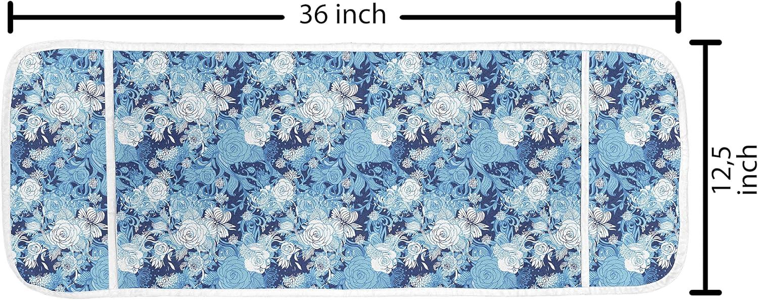 imageAmbesonne Valentines Day Microwave Oven Cover Love Themed Simple Pattern with Hearts Water Resistant Organizer with Pockets for Kitchen 36 x 12 Pink FuchsiaSky Blue Blue
