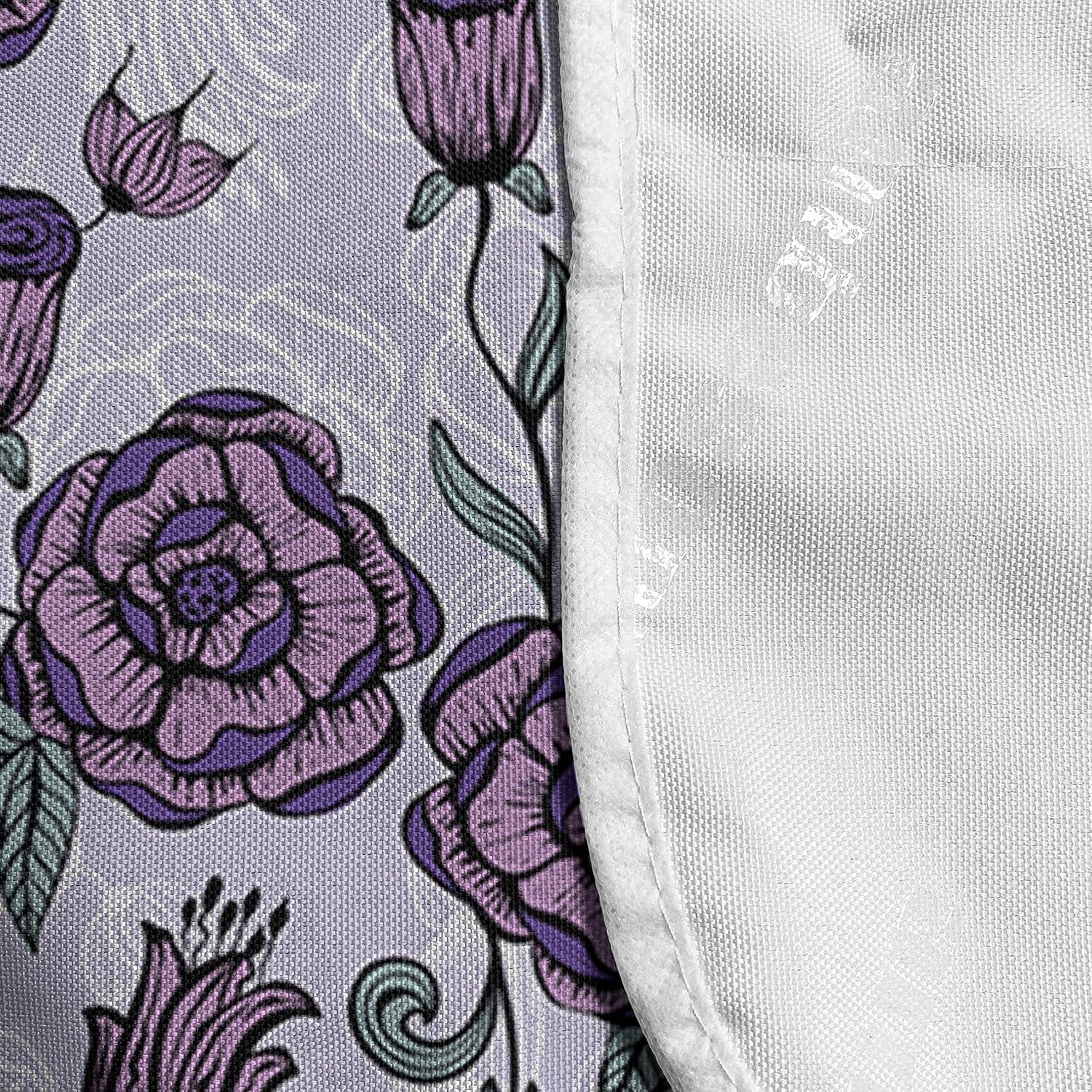 imageAmbesonne Valentines Day Microwave Oven Cover Love Themed Simple Pattern with Hearts Water Resistant Organizer with Pockets for Kitchen 36 x 12 Pink FuchsiaPastel Purple and Multicolor