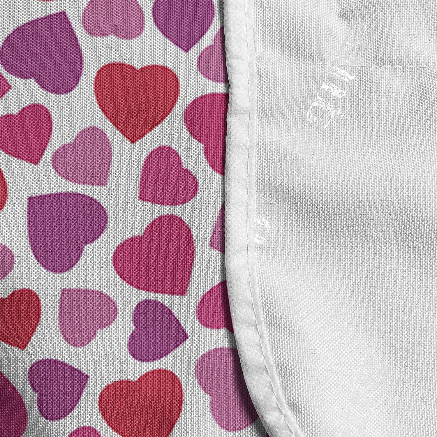 imageAmbesonne Valentines Day Microwave Oven Cover Love Themed Simple Pattern with Hearts Water Resistant Organizer with Pockets for Kitchen 36 x 12 Pink FuchsiaPink Fuchsia