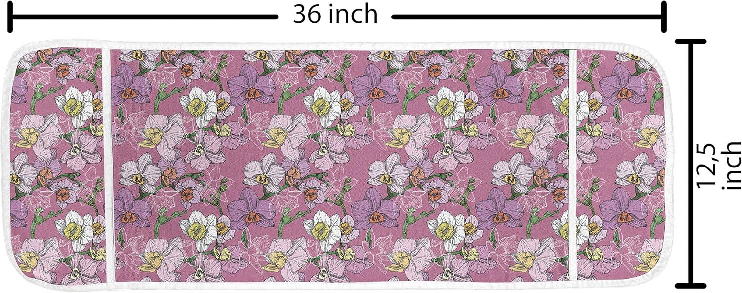 imageAmbesonne Valentines Day Microwave Oven Cover Love Themed Simple Pattern with Hearts Water Resistant Organizer with Pockets for Kitchen 36 x 12 Pink FuchsiaPale Fuchsia and Multicolor