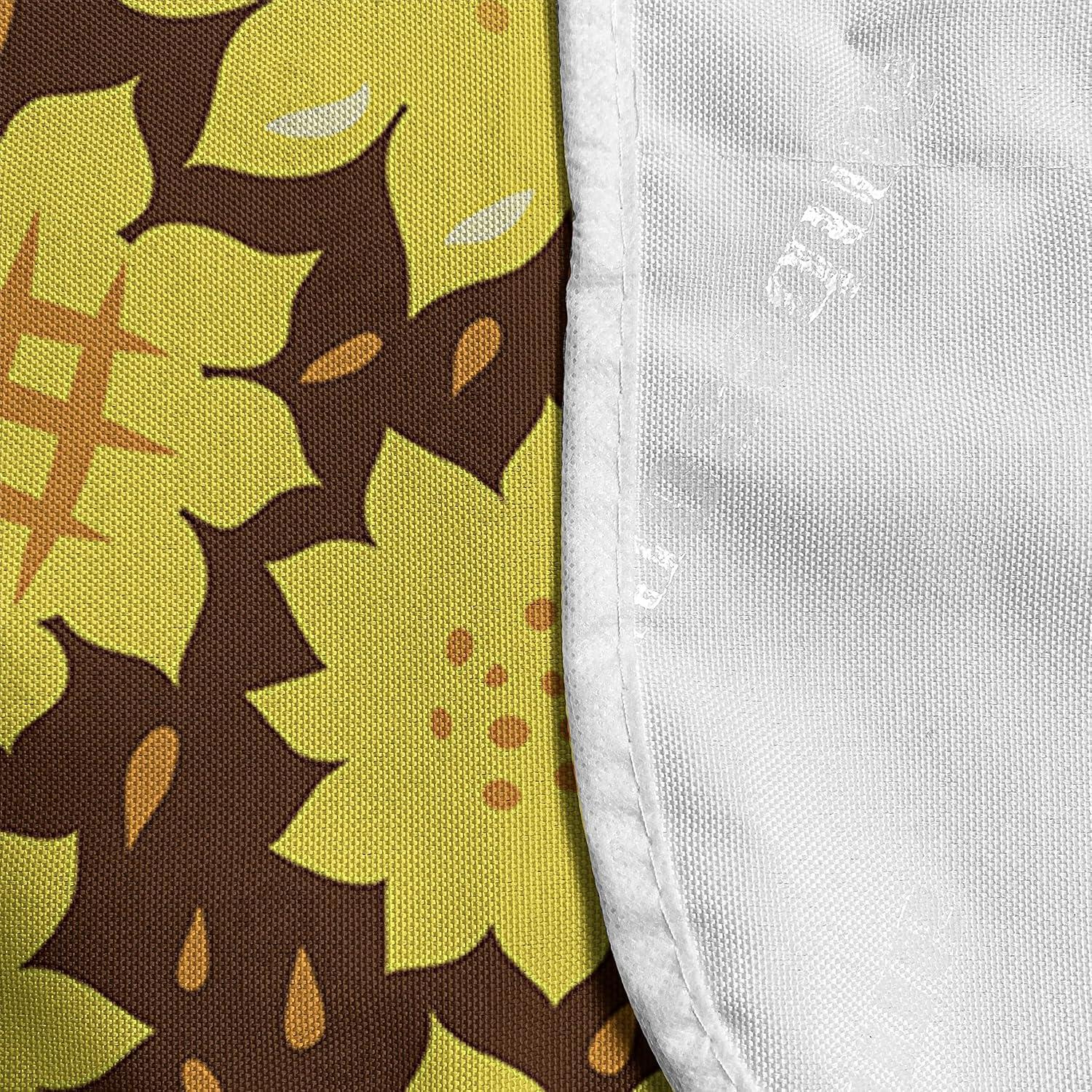 imageAmbesonne Valentines Day Microwave Oven Cover Love Themed Simple Pattern with Hearts Water Resistant Organizer with Pockets for Kitchen 36 x 12 Pink FuchsiaYellow Brown